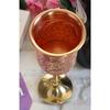 Pure Copper Wine Glass with Grape Vines Embossed Design & Brass Bottom, Serving Drinking Wine Cocktail Bar Hotel Restaurant, Volume-300 ML