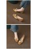 French Women's Square Toe Low-Cut Flat Moccasins - Versatile Soft Sole for Autumn 2025