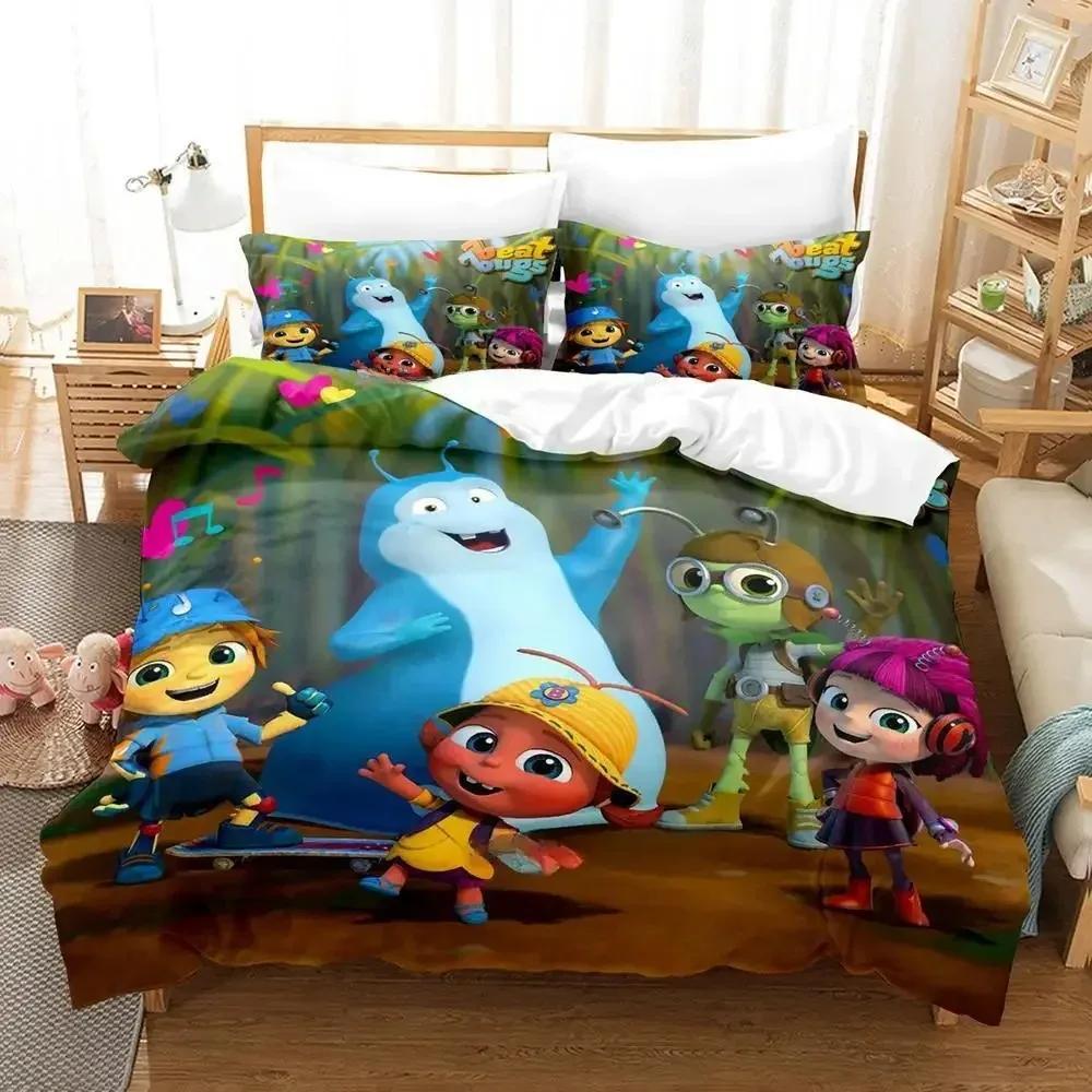 3D Print Anime Beat Bugs Printed Bed Set Duvet Cover Pillowcase Bedding Set Bed Linen Sheet Quilt Cover Full Queen King Size