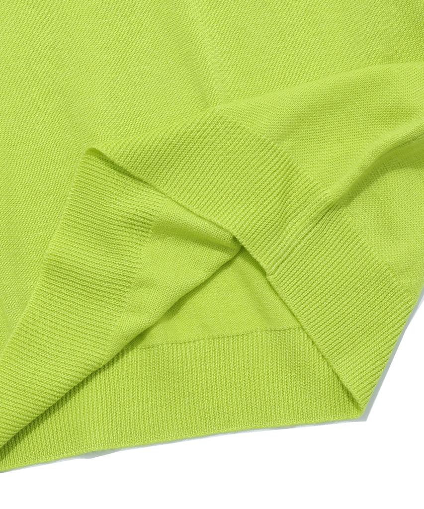 VERSE ONE Merino Wool Basic Knit Sweater Neon Green