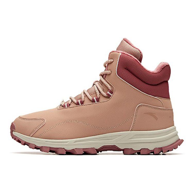 ANTA Casual Shoes Women's High Top Grain Powder/Raspberry Red/Shade 1 Gray 12948960-2