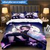 Vibrant Anime Characters 3pcs K-pop Music Group Bedding set,Ideal for Bedroom, Dormitory,Including Duvet Cover And 2pcs Pillowcases,Fan Gifts