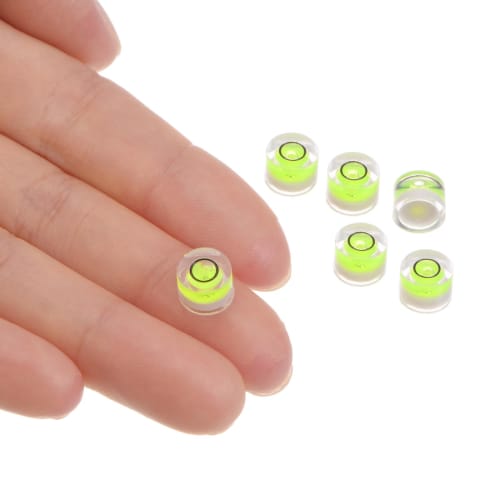 uxcell 6-Piece Round Bubble Level, 8x5.5mm, Mini Round Bullseye Level for Leveling Camera Tripods, Telescopes, Workshops, Turntables, and Picture Fram