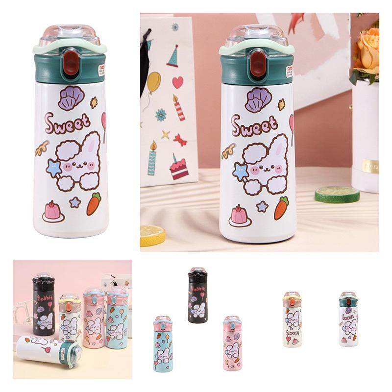 Insulated Cup With Cute Cartoon Design 304 Stainless Steel, Portable And Easy To Carry