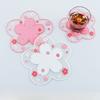 1 STÜCK Kawaii Untersetzer im japanischen Stil Sakura Kaffeetasse Untersetzer Sakura Isolierte Tischmatte Tee Milch Tasse Home Dekoration Trinkgeschirr