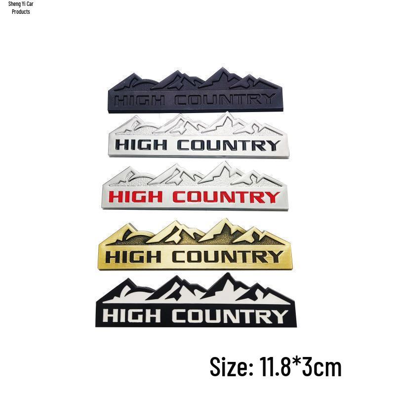 High Country Snow Mountain Car Emblem for Chevy, Jeep, Dodge, Ford