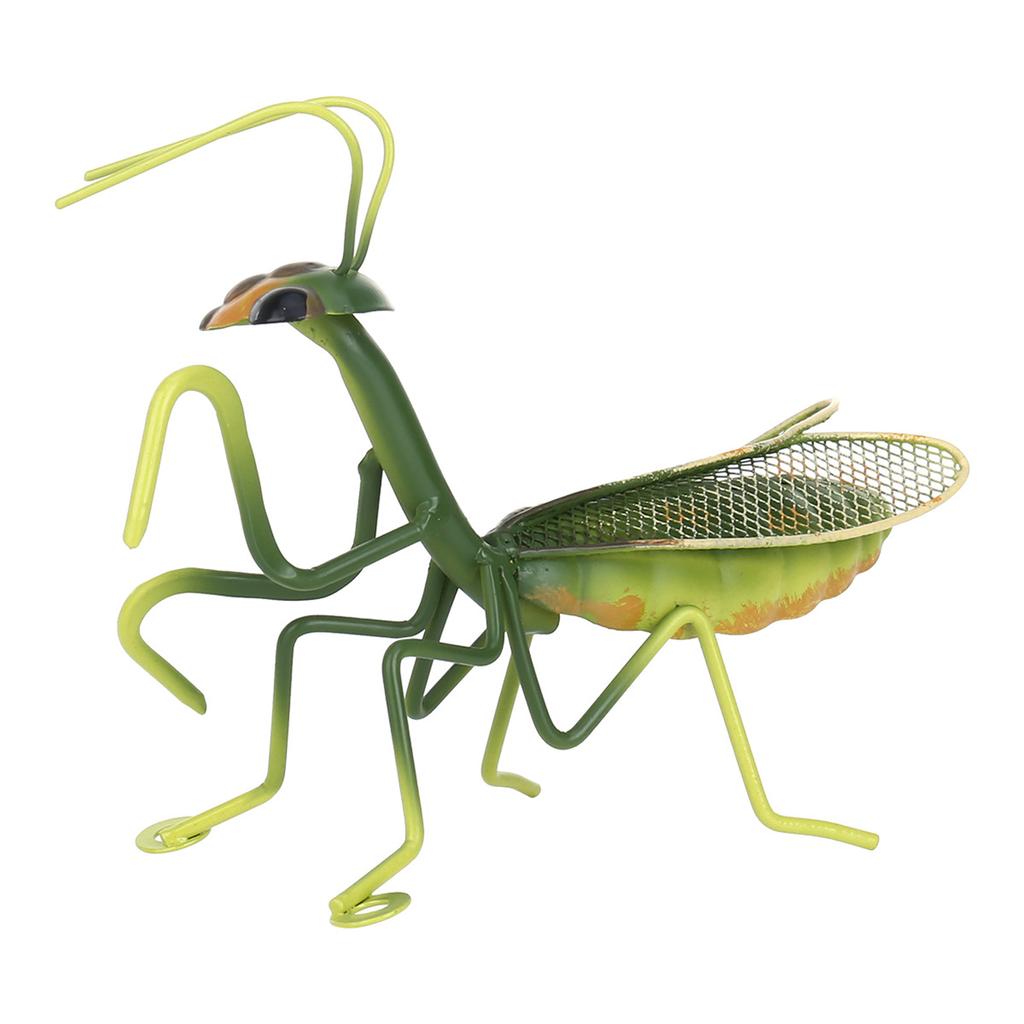 Tooarts Praying Mantis Wall Ornaments Iron Insects Mini Animal Craft Garden Micro Landscape Photography Props