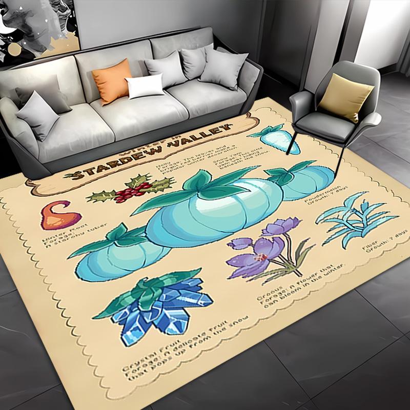 game Stardew Valley Entrance Mat, Non-Slip Mat Area Rug,Room Decor, Outdoor Decor, Kitchen Rug,Doormat - Machine Washable, Easy to Clean
