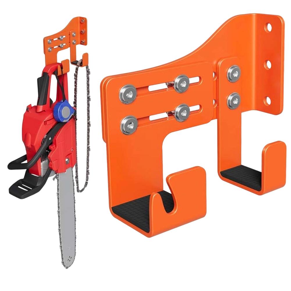Heavy-Duty Adjustable Chainsaw Wall Mount With Protective Sponge Pads Anti-Slip Hooks Heavy Duty Wall Mount Garage