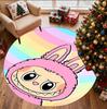 Labubu Pattern Round Rug, Indoor/Outdoor Mat, for Picnic, Gameroom, Bedroom, Office, Living Room, Home Decor Carpet, Birthday Gift