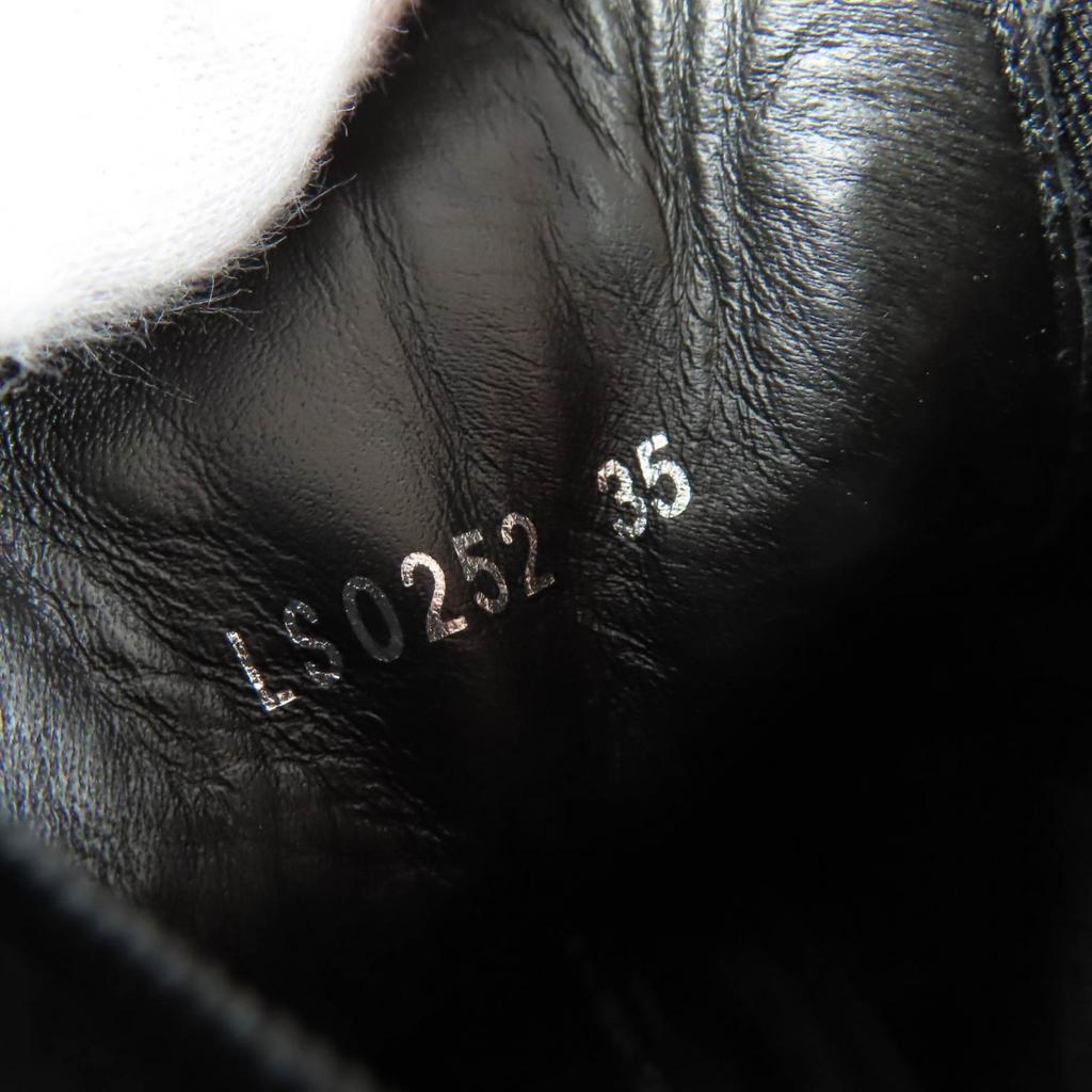 Great LOUIS VUITTON short boots Monogram leather black leather Women 35 Used