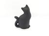 Iwachu Paperweight, Long-Tailed Cat, Black, Dimensions (cm): 5 X 3.5 X 7.5 (H), 30501, Nambu Ironware