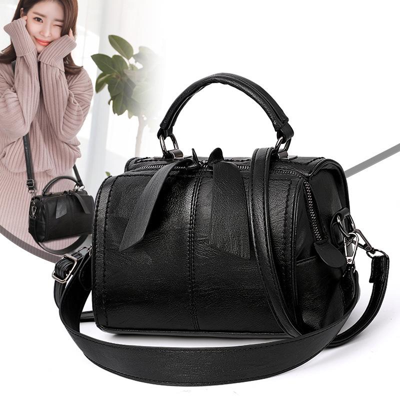 Women's 2026 Korean Winter Fashion Soft Leather Handbag: Shoulder & Crossbody Bag