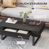 Coffee Table Living Room Table with Drawer, Modern Sofa Table with Metal Frame, Side Table, Coffee Table for Living Room 110 x 60 x 40 cm, Dark Grey