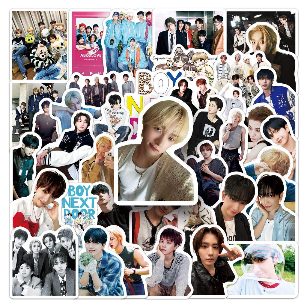 BOYNEXTDOOR Star Singer Waterproof Stickers: 50 Sheets of Korean Boy Group Idol Decor for DIY and Suitcases