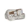 Fashion Rhinestone Belt for Cowgirls Waist Belt Gothic Style Rhinestones Studded PU Belt for Jeans Pants Female Costume