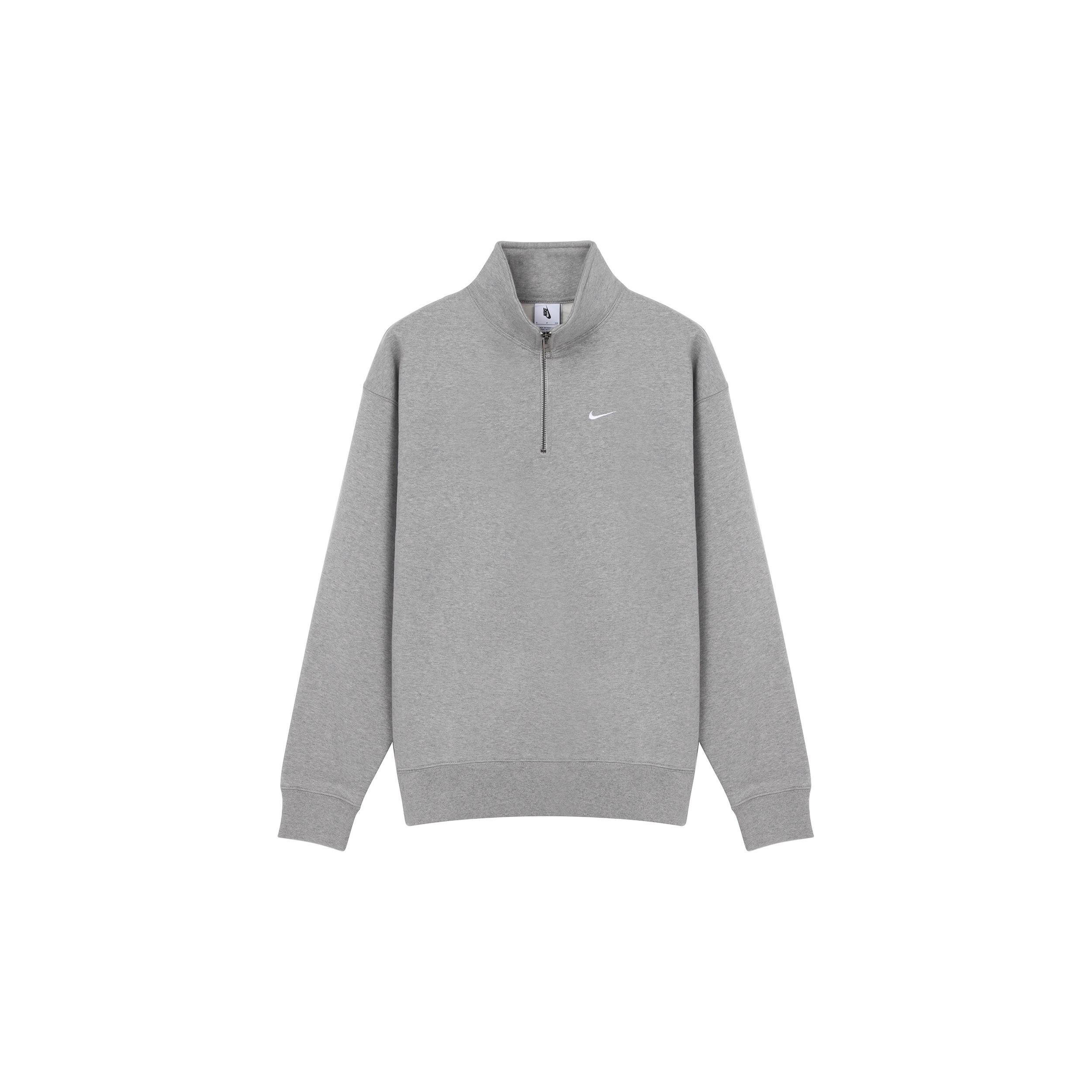 Nike Solo Swoosh 1/4-zip sweatshirt Grey Men s DQ5210-063 M