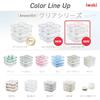 [Amazon.co.jp Exclusive] iwaki Heat-Resistant Glass Storage Containers, Sheer Rose, Set of 4, Pack & Microwave, F-PRN4P2