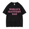 Werelds Sletste Papa Grappige Meme T-shirt Mannen Vrouwen Harajuku Mode Casual T-shirts met Korte Mouwen Hoge Kwaliteit Puur Katoen T-shirt