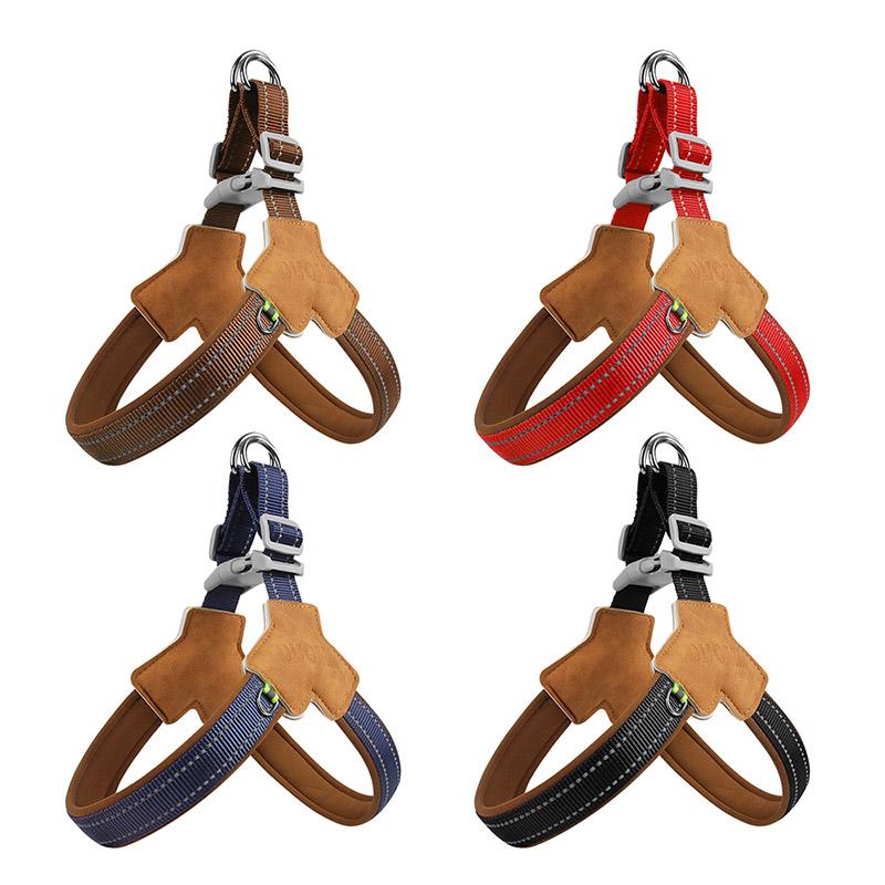 Retro Design No Pull Y- Typed Dog Harnesses Vest Summer Breathable Reflective Pet Harness for Small Medium Dogs Pet Cachorro
