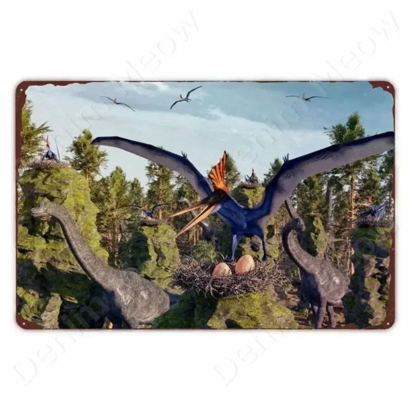 Dinosaur Retro Metal Tin Sign Wall Decor 20x30cm
