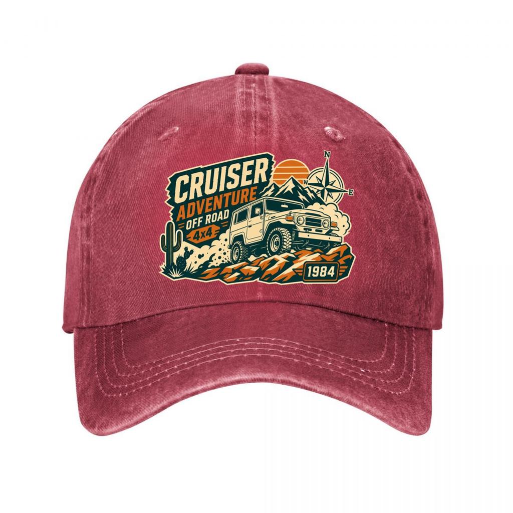Retro Off Road Cruiser Adventure Bad New Vintage Washed Cotton Baseball Cap Sun Hats