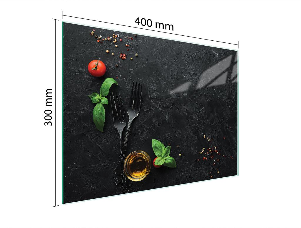 TAGLIERE IN VETRO 40x30 ARDESIA