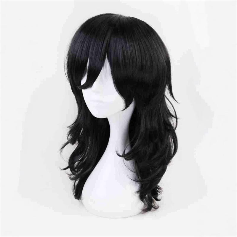 Shouta Aizawa Cosplay Paruka 45cm Černá Kudrnatá Vlnitá Tepelně Odolné Syntetické Vlasy Anime Paruky + Síťka na Paruku
