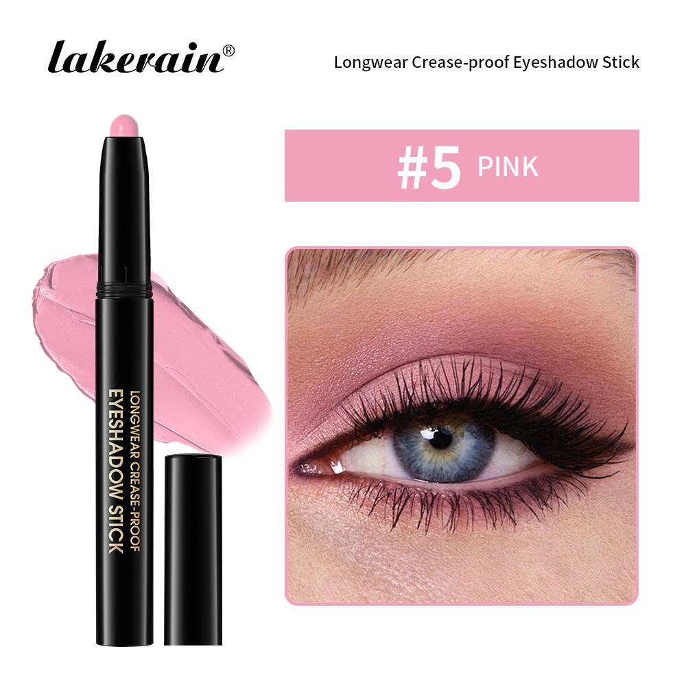 Lakerain Eyeshadow Stick Shimmer and Matte Long Lasting Waterproof Highlighter Metallic Glitter Eye Shadow Pencil Cosmetics