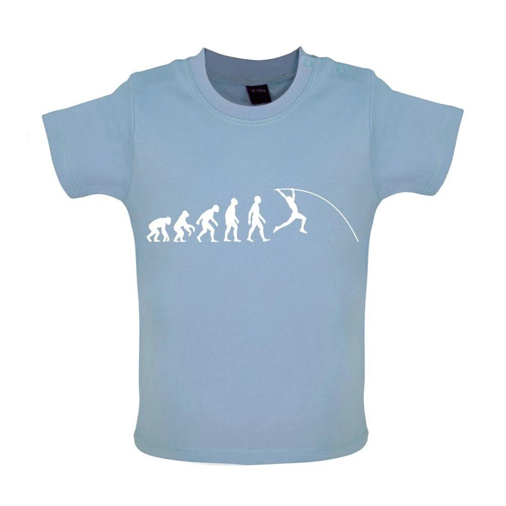 

Evolution Of Man Pole Vault - Baby Kids Boys Girls Unisex T-Shirt / Babygrow - Vaulting Athletics 100