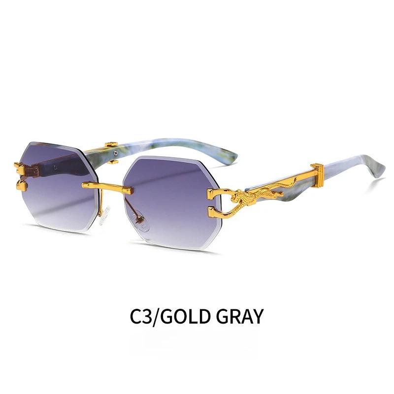 Unisex UV400 Frameless Sunglasses Elegant Business Style Sun Protection Outdoor Photography Eye Care