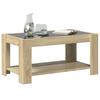 LED Coffee Table in Sonoma Oak 93 x 53 x 45 cm Particleboard