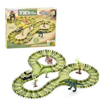 Car Track - Dinosaur - 120 Pieces - Educational Toy - Flexible - Indoor