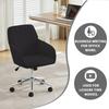 Height-Adjustable Office Swivel Chair for Home and Bedroom, Ergonomic Swivel Chair with Backrest, Suitable for Long Sitting. Black