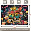 2D plane polyester fiber colorful 45th birthday celebration background fabric interior and exterior decoration