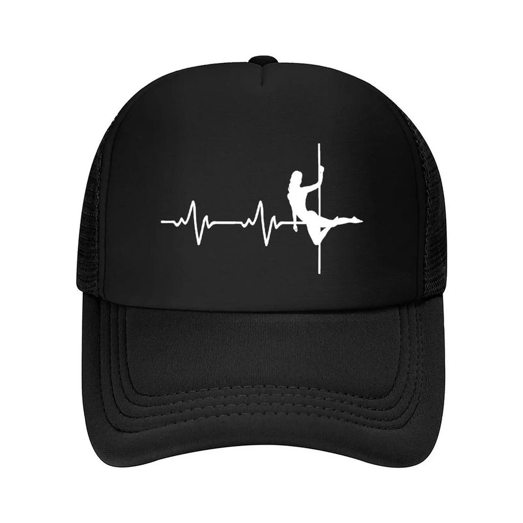 Heartbeat Pole Dance Pole Fitness Baseball Cap Derby Hat Anime Fishing Cap Sunhat For Women Unisexs