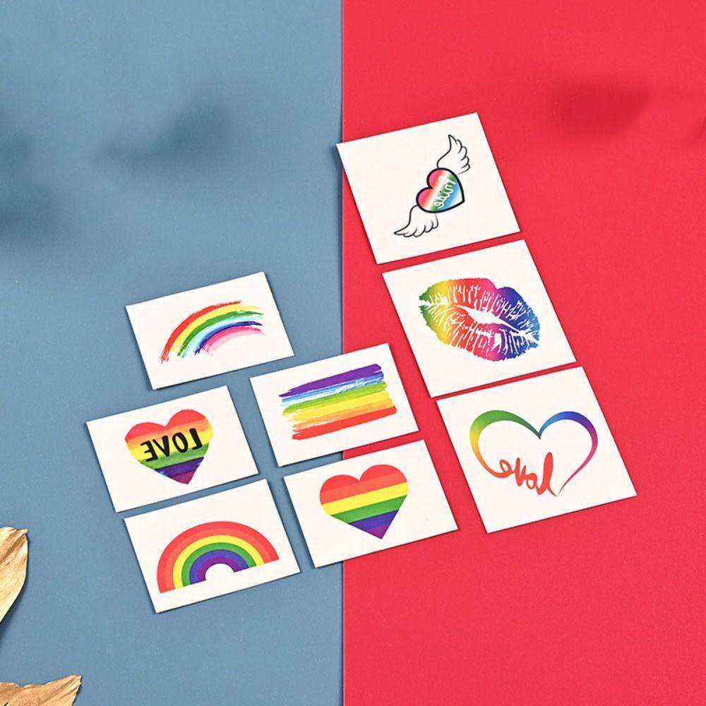 18Pcs Waterproof Love Heart Tattoo Stickers Colorful Temporary Tattoo Stickers  Friendship Couple
