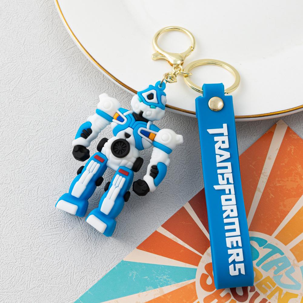 

Cartoon Movie Transformer Key Chain Optimus Prime bumblebee robot Key Chains Silicone Car Key Chain Bag Pendant Keyring Friends