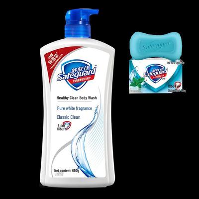 Safeguard Pure White Shower Gel & Peppermint Soap Set