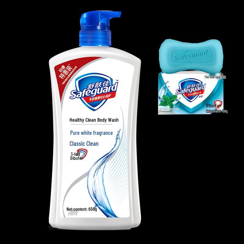 Safeguard Pure White Shower Gel & Peppermint Soap Set