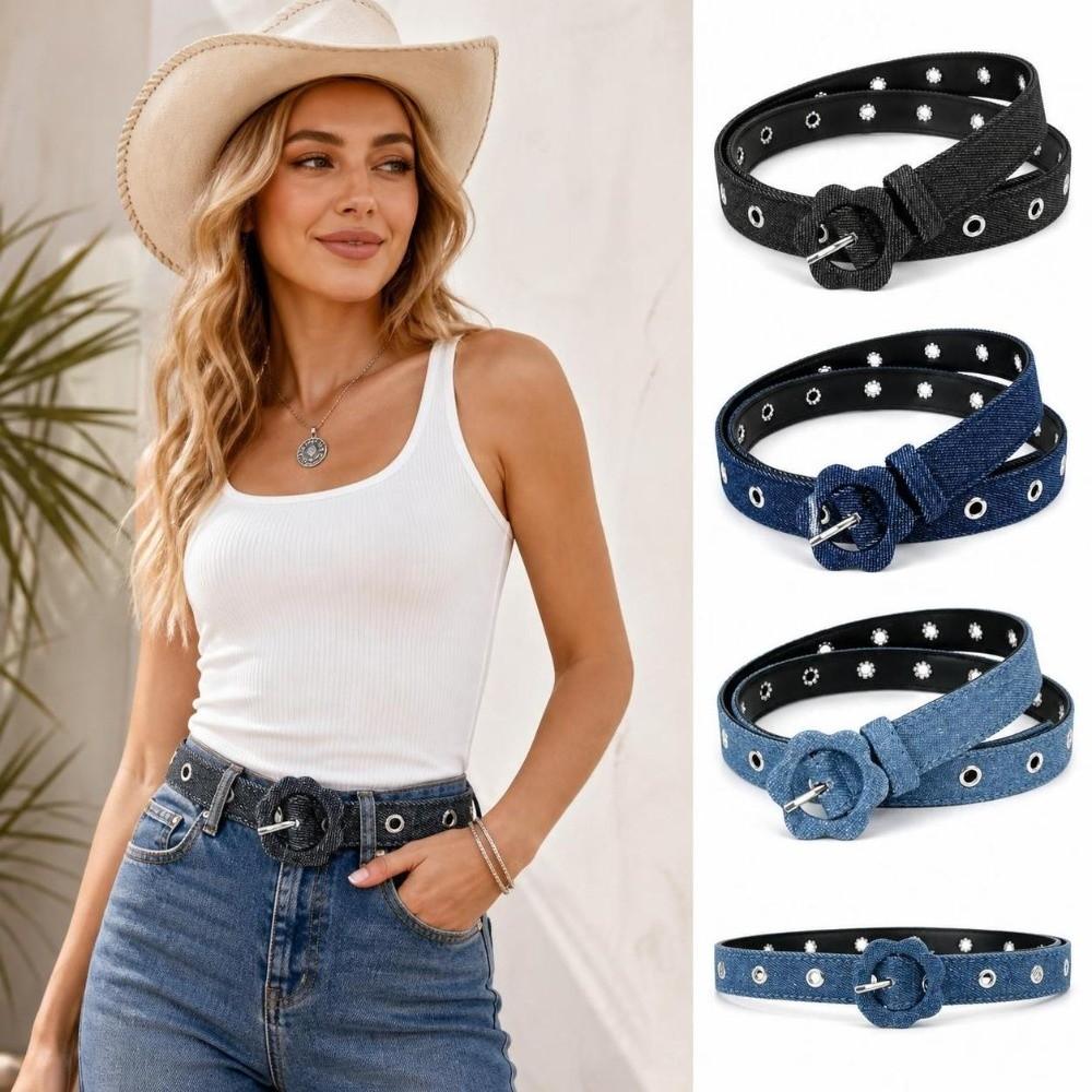 Adjustable Decorative Waist Strap Slim Fit Casual Waist Belt Casual Denim Waist Belt  Daily Outfit