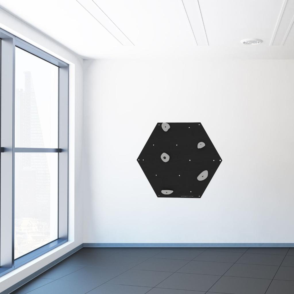 Climbing Wall Cube 1 Black - Gray Grips