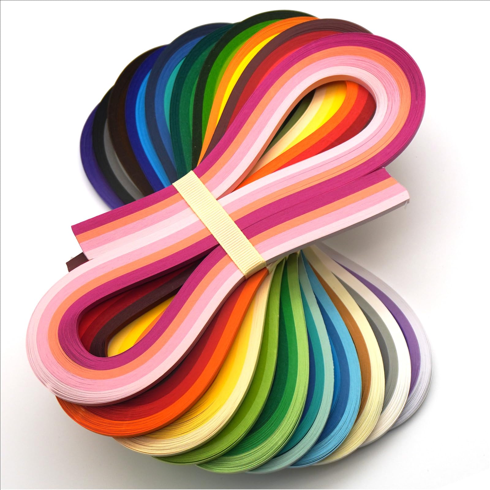 

JUYA Thick Multicolor Quilling Strips 40 10 800 54cm Long Set, 160+ GSM, Colors, Themes, Strips, (10mm Wide) QP540C40H-10