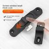 Plastic Folding Trackless Screen Door Latch,Push-Pull Mesh Window Hook Lock,Left & Right Universal Bolts,Anti-theft Lock Buckle
