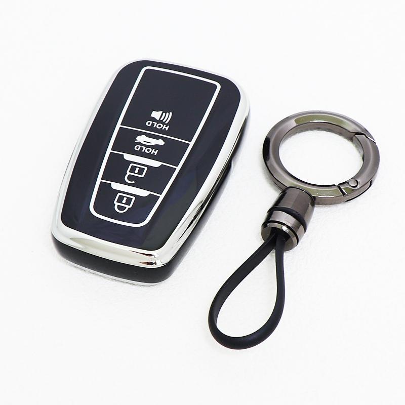 

For Toyota Highlander CHR C-HR Prius Prado Land Cruiser Corolla Camry RAV4 Tpu Car Key Case Keyless Cover Shell Fob Accessories