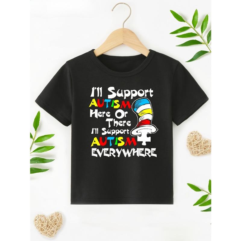 

European sizes Boys T-Shirt - Colorful Letter Print, Stylish Round Neck, Soft Polyester, Machine Washable for Summer 98cm чёрный