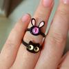Cat Big Eye Monster Rings Love Student Hand Decoration Gift Fashion Jewelry