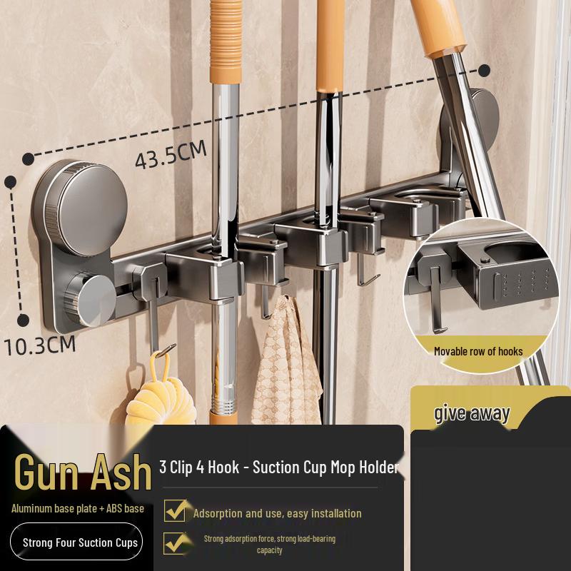 ZNMW Wall-Mounted Mop & Broom Holder