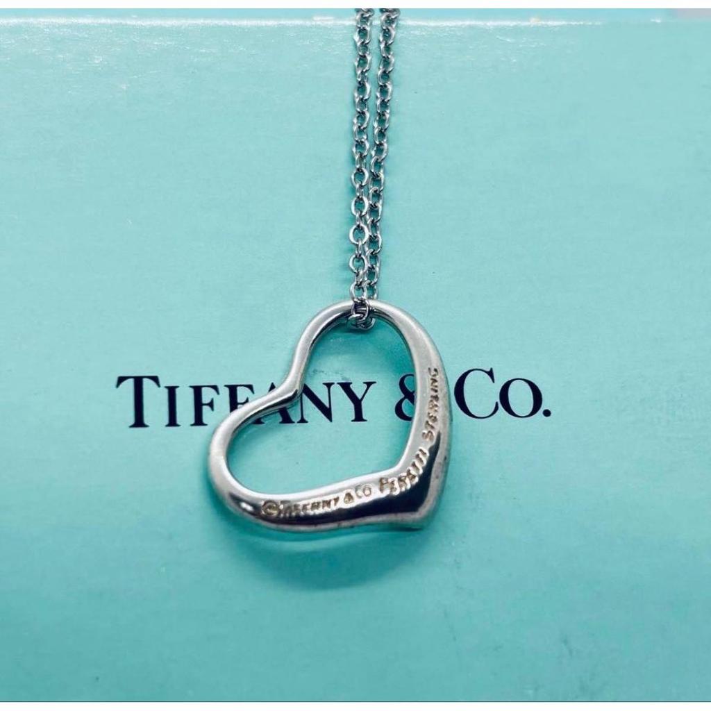 Used TIFFANY&Co. Tiffany Open Heart Necklace Silver 925 22mm
