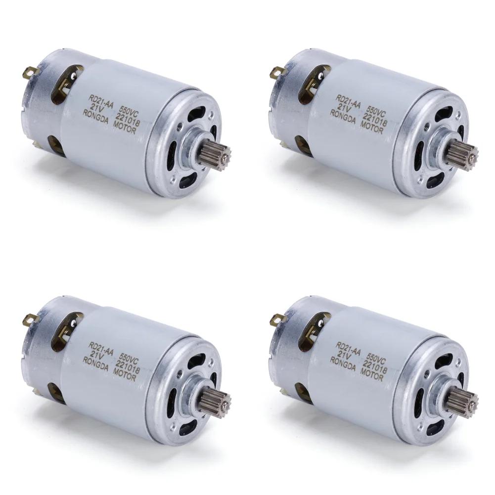 21V 550 Motor Brushed Motor 14 Teeth Mini DC Motor 28000RPM for 4/6 Inch Cordless Lithium Chainsaw Children's Electric Car Motor